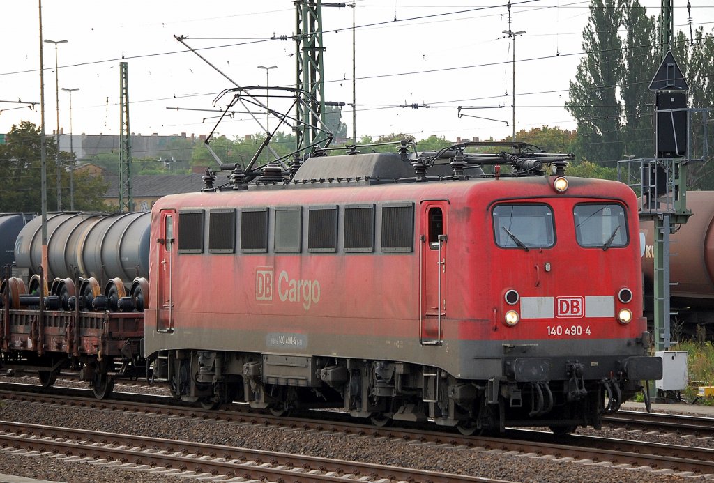 140 490-4 mit gemischtem Gterzug Richtung Berlin-Spandau, 01.09.10 Berlin-Beusselstr.