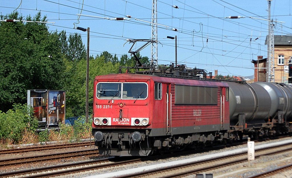 155 237-1 mit Kesselwagenzug am 02.07.12 Berlin Greifswalder Str.