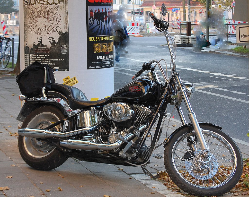 Recht zierlich ist dieses Harley Davidson Bike Typ?, 09.10.10 Berlin-Pankow.