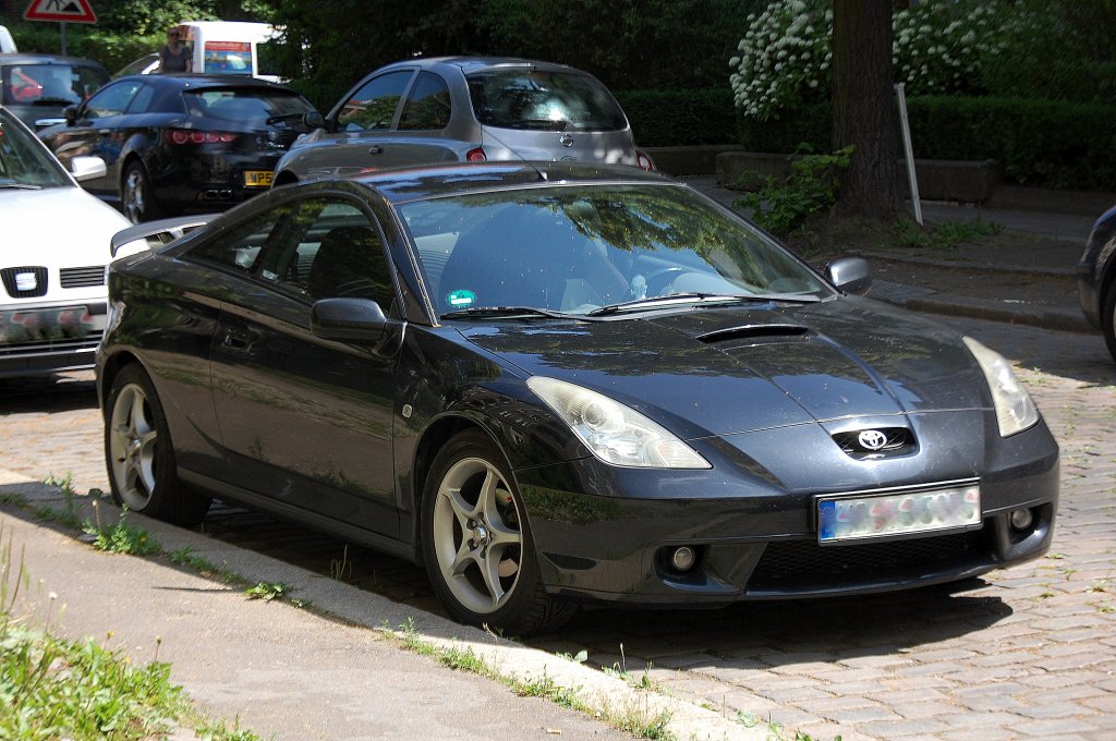 Siebte Generation des Toyota Coup Celica Typ T23 Produktionszeitraum 1999-2005, 04.07.12 Berlin-Pankow.
