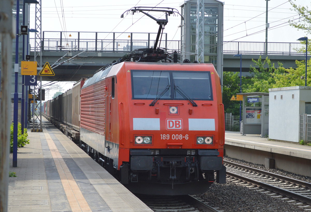 189 008-6 mit Containerzug am 20.05.16 Berlin-Hohenschönhausen.