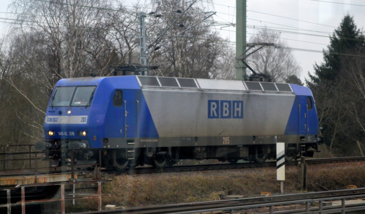 Belegbild aus dem S-Bahnfenster, RBH 205/145-CL 205 (145 101-2) Richtung Oranienburg am 06.03.15 Karower Kreuz Berlin.