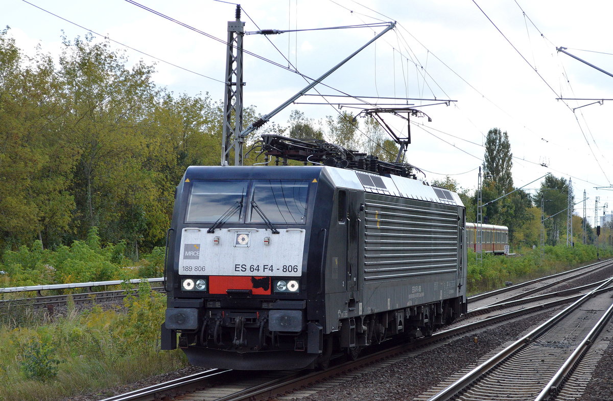 MRCE Dispo ES 64 F4-806/189 806-3 für Raildox am 22.09.17 Berlin-Hohenschönhausen.