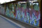 Graffiti am einer S2 am 25.08.14 S-Bhf. Berlin-Karow.
