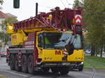 LIEBHERR/590236/mkd-michendorfer-krandienst-gmbh-mit-einem MKD Michendorfer Krandienst GmbH mit einem LIEBHERR LTM ? Autokran am 26.09.17 Berlin Köpenick. 