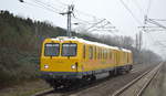 Diverse Gleisbaufahrzeuge und-maschinen/596990/db-netz-instandhaltung-mit-dem-gleismesstriebzug DB Netz Instandhaltung mit dem Gleismesstriebzug GMTZ ATW 725, 726 101/725 101 (99 80 9 160 003-6 D-DB) am 23.01.18 Berlin-Hohenschönhausen.