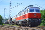 232 658-5 mit Kesselwagenzug (leer) Richtung Stendell am 15.06.17 Berlin-Wuhlheide.