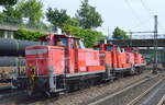 BR 363/594182/lokzug-296-041-7-hat-363-111-6 Lokzug: 296 041-7 hat 363 111-6 + 363 147-0 am Haken, Vorbeifahrt am 20.06.17 Bf. Hamburg-Harburg. 