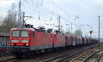 BR 143/600271/doppeltraktion-143-350-7--143-597-3 Doppeltraktion 143 350-7 + 143 597-3 mit gemischtem Güterzug am 16.02.18 Berlin-Hirschgarten.