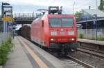 BR 145/435442/145-033-7-mit-einem-gemischten-gueterzug 145 033-7 mit einem gemischten Güterzug (hauptsächlich Stahlerzeugnisse aus Polen) am 02.06.15 Berlin-Hohenschönhausen.