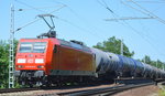 145 048-5 mit Kesselwagenzug am 06.06.16 Berlin Wuhlheide.