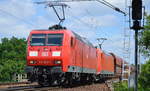 Doppeltraktion 145 033-7 + 185 164-1 mit Erzzug am 14.06.17 Berlin-Wuhlheide.