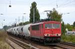 BR 155/295346/155-271-0-mit-einem-gemischten-gterzug 155 271-0 mit einem gemischten Gterzug am 25.09.13 in Berlin-Karow.