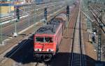BR 155/327986/155-006-0-mit-gueterzug-fuer-stahlerzeugnisse 155 006-0 mit Güterzug für Stahlerzeugnisse Richtung Berlin-Spandau am 13.03.14 Berlin-Beusselbrücke.