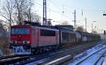 BR 155/476513/155-036-7-mit-gemischtem-gueterzug-am 155 036-7 mit gemischtem Güterzug am 18.01.16 Berlin-Karow.