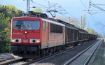 155 037-5 mit einigen Güterwagen am 27.04.16 Berlin Hohenschönhausen.