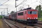 155 141-5 mit gemischtem Güterzug am 05.08.16 Bf. Flughafen Berlin Schönefeld.