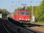 155 248-8 mit Kesselwagenzug Richtung Berlin-Karow, 24.04.09 Berlin-Buch.