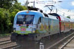 RE1 nach Frankfurt (Oder) mit 182 002 am 30.07.16 Berlin-Hirschgarten.