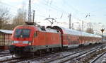 182 001 mit dem RE1 Richtung Frankfurt(Oder) am 16.01.17 Berlin-Hirschgarten.