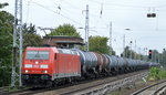 BR 185.2/523687/185-235-9-mit-kesselwagenzug-leer-richtung 185 235-9 mit Kesselwagenzug (leer) Richtung Stendell am 06.10.16 Berlin-Karow.