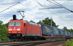 185 363-9 mit KLV-Zug (LKW WALTER) am 16.06.16 Berlin Wuhlheide.