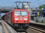 Doppeltraktion 185 379-5 + 185 205-2 mit Erzzug am 20.05.16 Berlin-Hohenschönhausen.