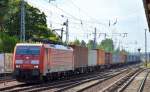 189 001-1 mit Containerzug am 24.07.15 Berlin-Hirschgarten.