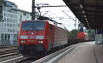 BR 189/594420/189-056-5-mit-gemischtem-gueterzug-durchfahrt 189 056-5 mit gemischtem Güterzug Durchfahrt Dresden Hbf, am 31.07.17