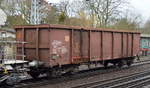Offener Drehgestell-Güterwagen der DB mit der Nr. 31 RIV 80 D-DB 5330 150-9 Eaos-x 051 am 31.01.18 Berlin-Hirschgarten.