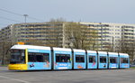 tram-neue-u-historische-fahrzeuge/489223/eine-flexcity-berlin-tram-der-berliner Eine Flexcity Berlin Tram der Berliner Verkehrsbetriebe (BVG -Nr. 8005, Typ F8E, Bombardier Bj.2011) als Linie M6 Hackesch. Markt am 04.04.16 Berlin-Marzahn.