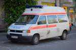 First Aid Krankentransporte ist ein kleines Unternehmen aus Panketal bei Berlin, hier ein VW Krankentransporter am 05.05.10 Berlin-Moabit.