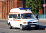 Ein VW TDI Krankentransportfahrzeug der Fa. First Aid aus Berlin, 03.06.11 Berlin-Putlitzbrcke