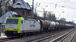 kesselwagenzuege-brennstoffe-chemie-lebensmittel-ua/909049/itl---eisenbahngesellschaft-mbh-dresden-d ITL - Eisenbahngesellschaft mbH, Dresden [D] mit ihrer  '185 550-1' [NVR-Nummer: 91 80 6185 550-1 D-ITL] und einem Kesselwagenzug (leer) Richtung Stendell am 20.02.26 Höhe S-Bahnhof Berlin Buch.