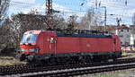 db-cargo-ag/912402/db-cargo-ag-mainz-d-mit DB Cargo AG, Mainz [D] mit ihrer Vectron '193 340' [NVR-Nummer: 91 80 6193 340-7 D-DB] am 01.04.26 Höhe Bahnhof Frankfurt/Oder.