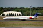 Einen McDonnell Douglas MD-82 (SE-DIL) der SAS ist in Berlin-Tegel gelandet, 09.05.09