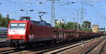 pkw-nutzfahrzeug-u-lkw-transportzuege/884924/db-cargo-ag-mainz-d-mit DB Cargo AG, Mainz [D] mit ihrer  '145 074-1' [NVR-Nummer: 91 80 6145 074-1 D-DB] und einem PKW-Transportzug (leer) am 11.06.25 Höhe Bahnhof Schönefeld b. Berlin.