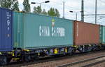 Neuer Gelenk-Containertragwagen vom slowakischen Einsteller AXbenet s.r.o mit deutscher Registrierung mit der Nr.