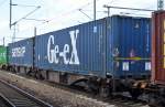 Ge-eX Logistics, ein niederländisches Logistikunternehmen mit eigenen Containern am 15.07.14 Bhf.