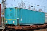 Hellblauer Container ohne erkennbare Firmierung am 03.04.16 Bhf.