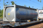 Ein SIKO Food logistics Tankcontainer für Lebensmitteltransporte am 08.09.16 Bf. Flughafen Berlin-Schönefeld.