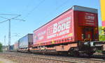 LKW-Trailer der Sped. Bode Transport & Logistik auf Taschwagen am 18.05.17 Berlin-Wuhlheide. 