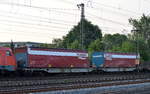 Zwei PLANZER rail cargo LKW-Auflieger auf Taschenwagen am 20.06.17 Hamburg-Harburg.