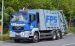 MAN Müllentsorgungsfahrzeug der Fa. FPS RECYCLING am 17.06.14 Berlin-Pankow.