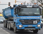 MB ACTROS 2648 Sattelkipper der Fa. HDS-TRANSPORTE am 12.04.16 Schönefeld bei Berlin.