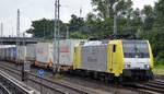 LTE Netherlands B.V. mit der MRCE Dispo ES 64 F4-203/189 203-3 mit KLV-ZUg am 25.07.17 Berlin-Springpfuhl.