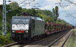br-189--es-64-f4/584309/db-cargo-mit-der-mrce-dispo DB Cargo mit der MRCE Dispo ES 64 F4-841/189 841-0 mit PKW-Transportzug (leer) am 23.07.17 Berlin-Hohenschönhausen.
