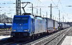 lte-logistik-und-transport-gmbh-graz/913333/lte-logistik-und-transport-gmbh-graz LTE Logistik und Transport GmbH, Graz [A] mit ihrer '186 941' [NVR-Nummer: 91 80 6186 941-1 D-LTE] und einem KLV-Zug Richtung Polen am 15.04.26 Höhe Bahnhof Ruhland.
