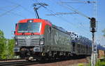 PKP Cargo EU46-501/193-501 mit PKW-Transportzug (fabrikneue Ford Transporter) Richtung Polen am 12.05.17 Berlin-Wuhlheide.