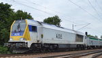 ADE 264 007-6 mit einem firmeneigenen Ganzzug offener Güterwagen am 18.07.16 Berlin-Wuhlheide.